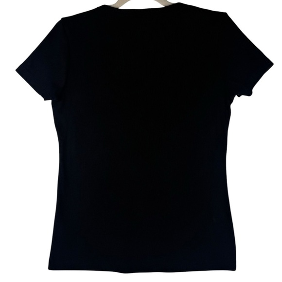 H&M Women’s Basics T-shirt Size Large Short Sleeve Black - Picture 5 of 5